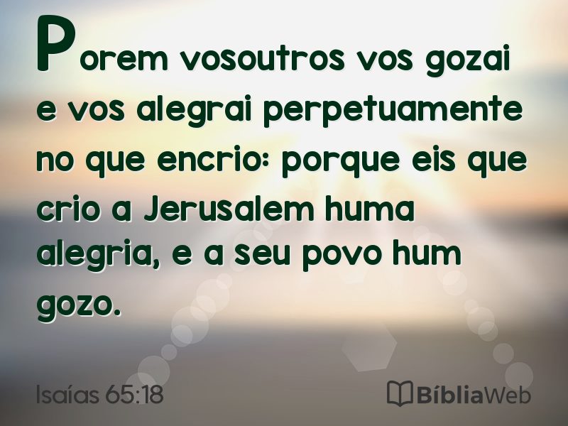 Isaías 65:18 em imagem para compartilhar