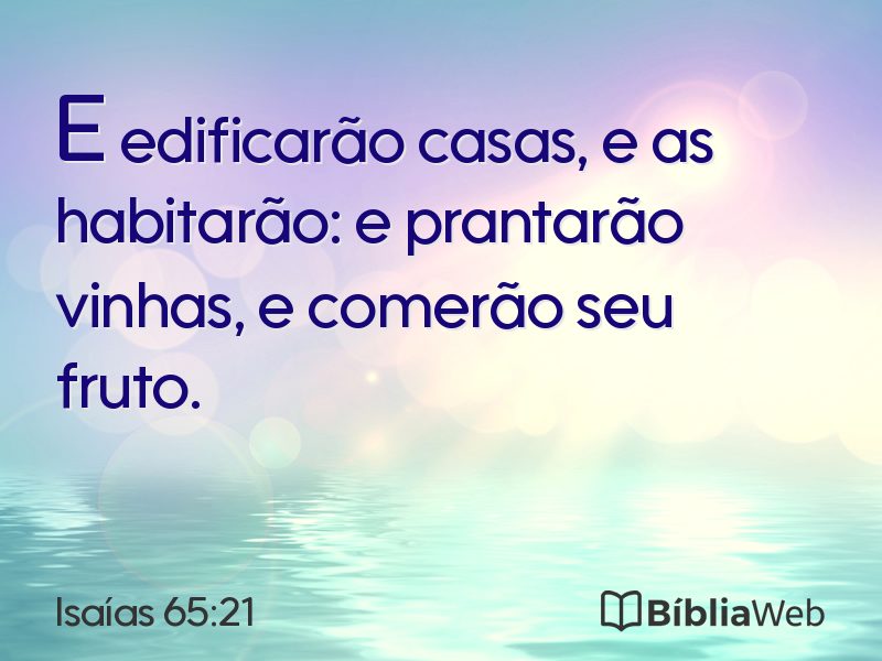 Isaías 65:21 em imagem para compartilhar