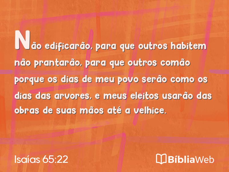 Isaías 65:22 em imagem para compartilhar