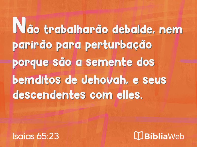 Isaías 65:23 em imagem para compartilhar