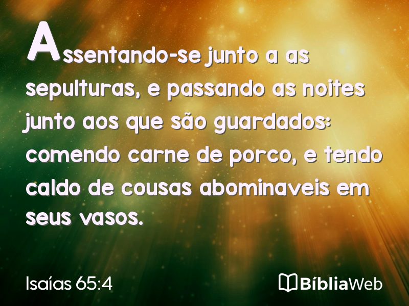 Isaías 65:4 em imagem para compartilhar