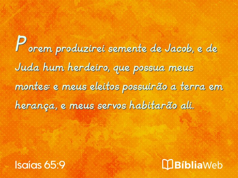 Isaías 65:9 em imagem para compartilhar