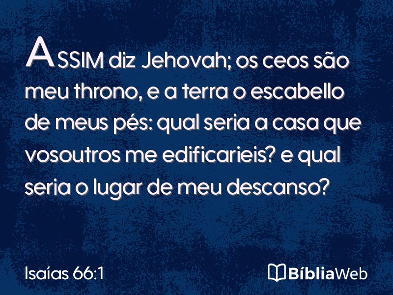Isaías 66:1 em imagem para compartilhar