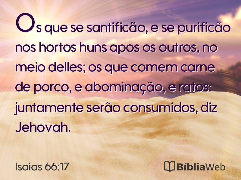 Isaías 66:17 em imagem para compartilhar