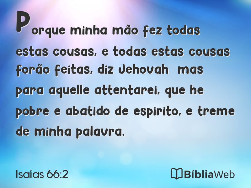 Isaías 66:2 em imagem para compartilhar