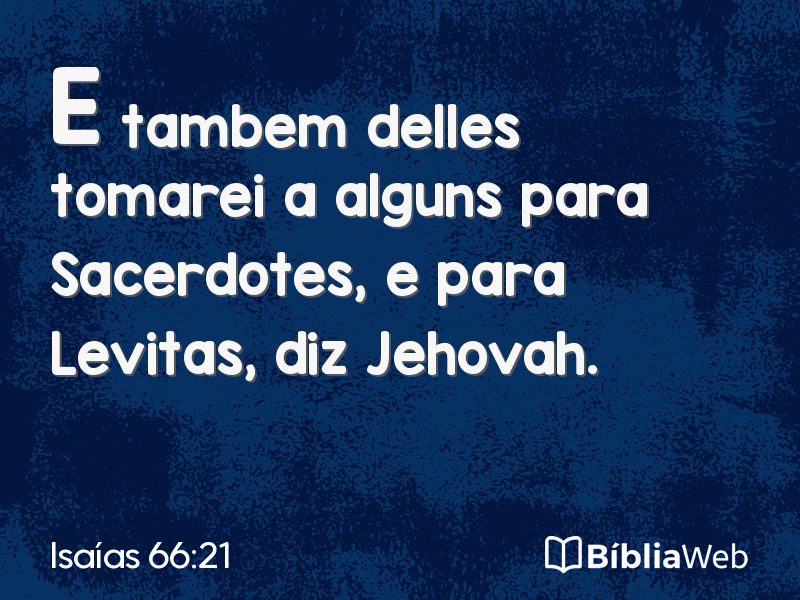 Isaías 66:21 em imagem para compartilhar