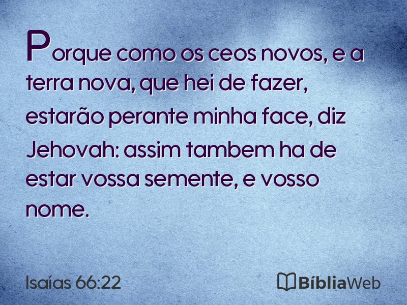 Isaías 66:22 em imagem para compartilhar