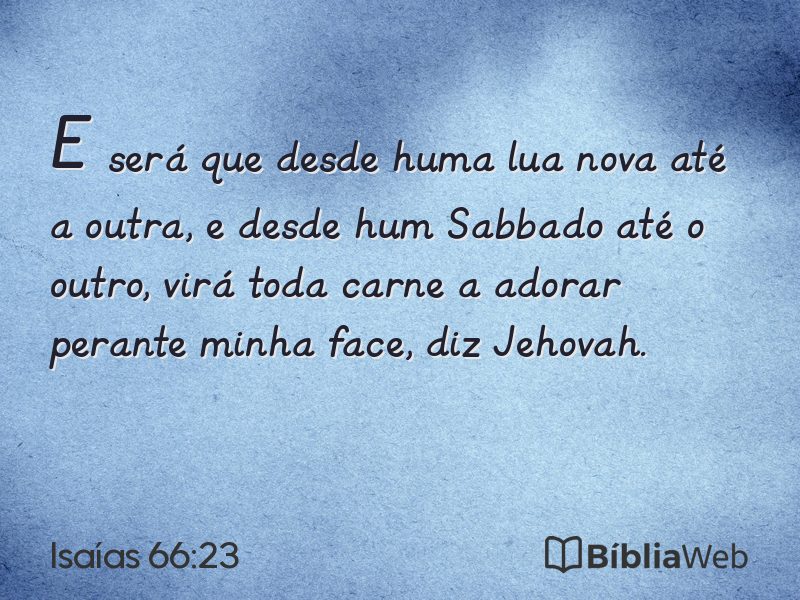 Isaías 66:23 em imagem para compartilhar