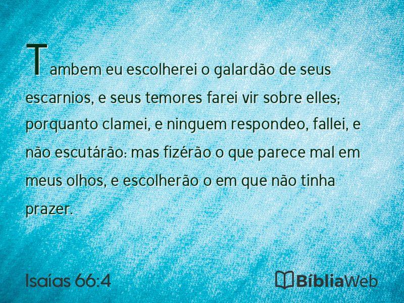 Isaías 66:4 em imagem para compartilhar