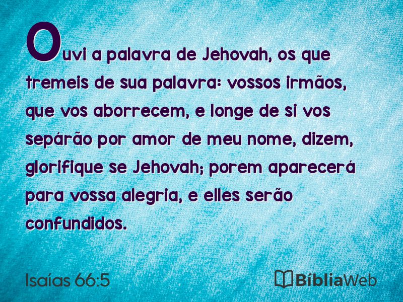 Isaías 66:5 em imagem para compartilhar