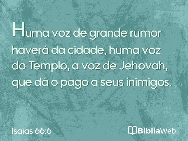 Isaías 66:6 em imagem para compartilhar