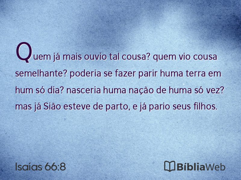 Isaías 66:8 em imagem para compartilhar