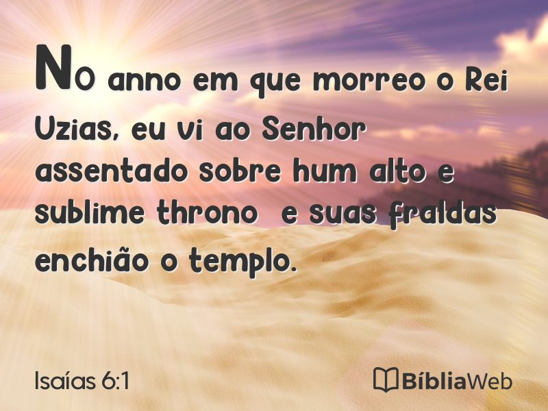 Isaías 6:1 em imagem para compartilhar