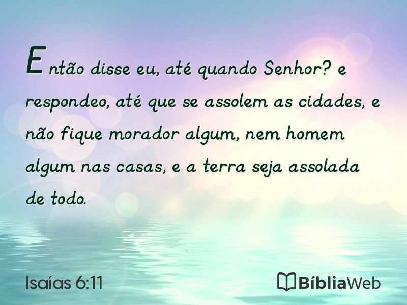 Isaías 6:11 em imagem para compartilhar