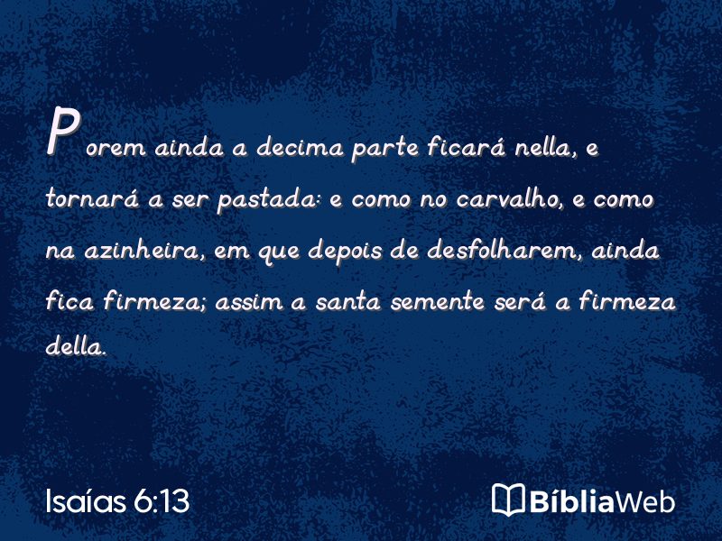 Isaías 6:13 em imagem para compartilhar