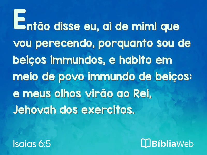 Isaías 6:5 em imagem para compartilhar