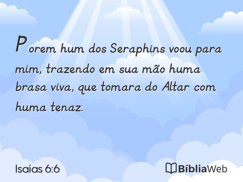 Isaías 6:6 em imagem para compartilhar