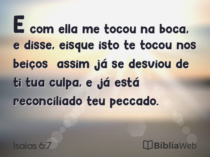 Isaías 6:7 em imagem para compartilhar