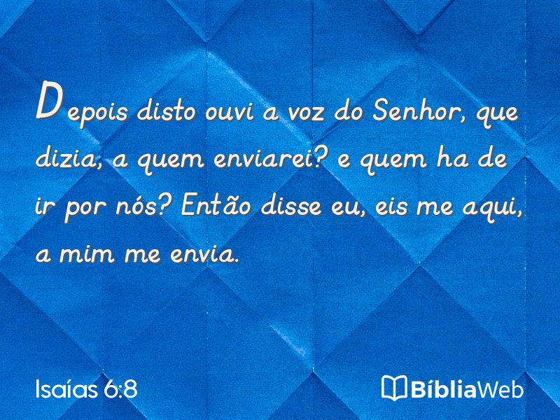Isaías 6:8 em imagem para compartilhar