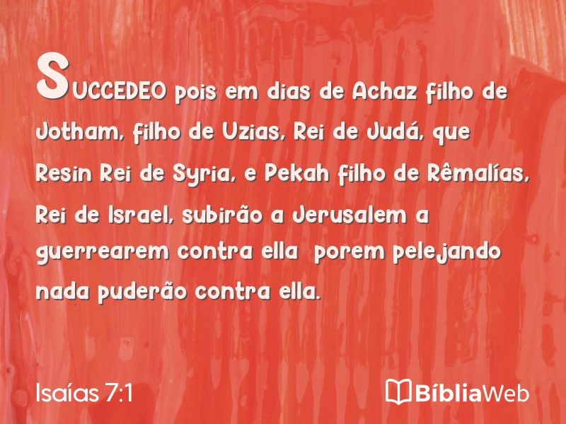 Isaías 7:1 em imagem para compartilhar