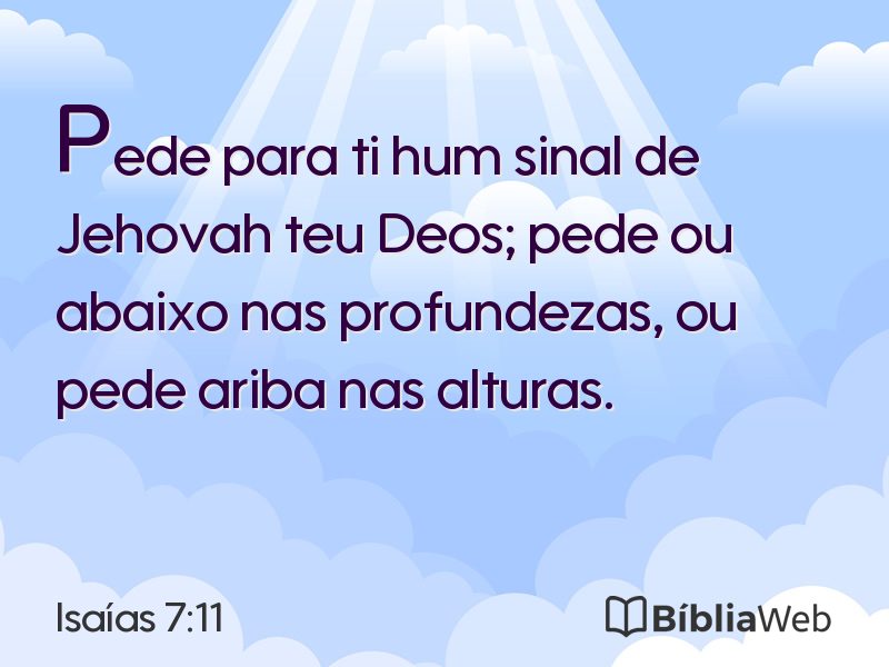 Isaías 7:11 em imagem para compartilhar
