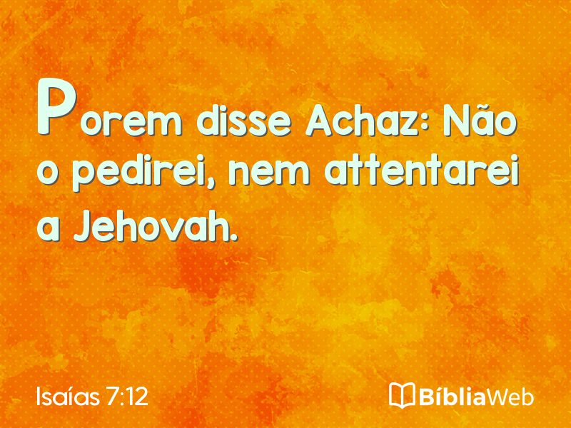 Isaías 7:12 em imagem para compartilhar