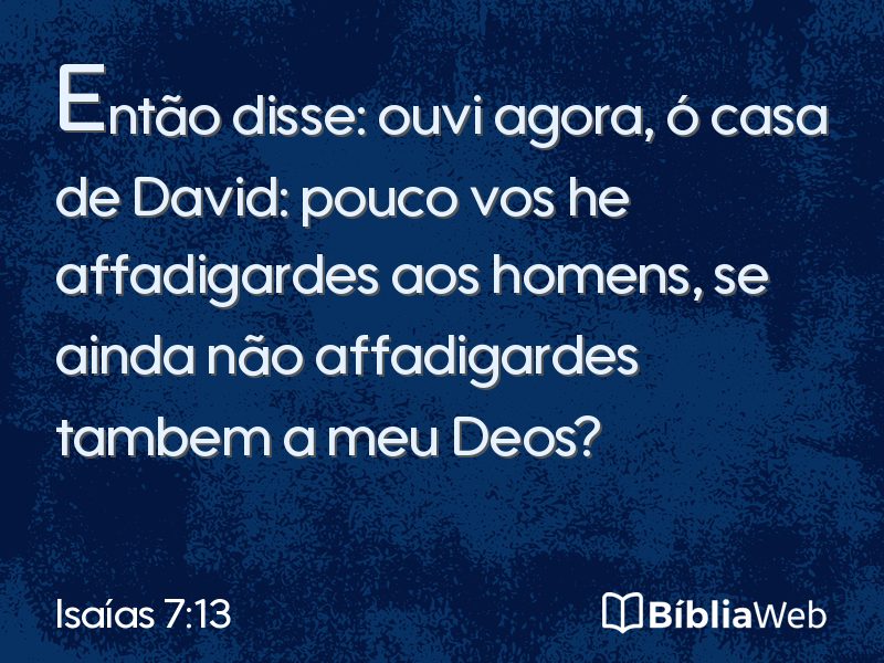 Isaías 7:13 em imagem para compartilhar
