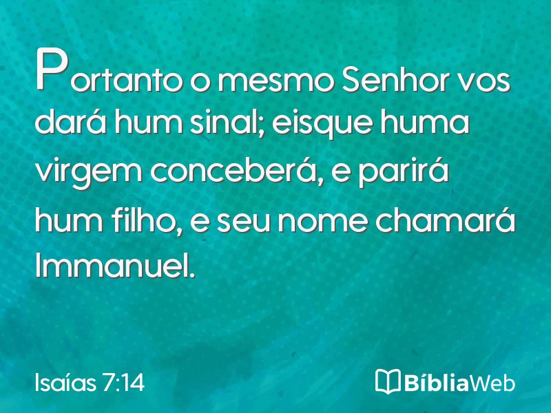 Isaías 7:14 em imagem para compartilhar
