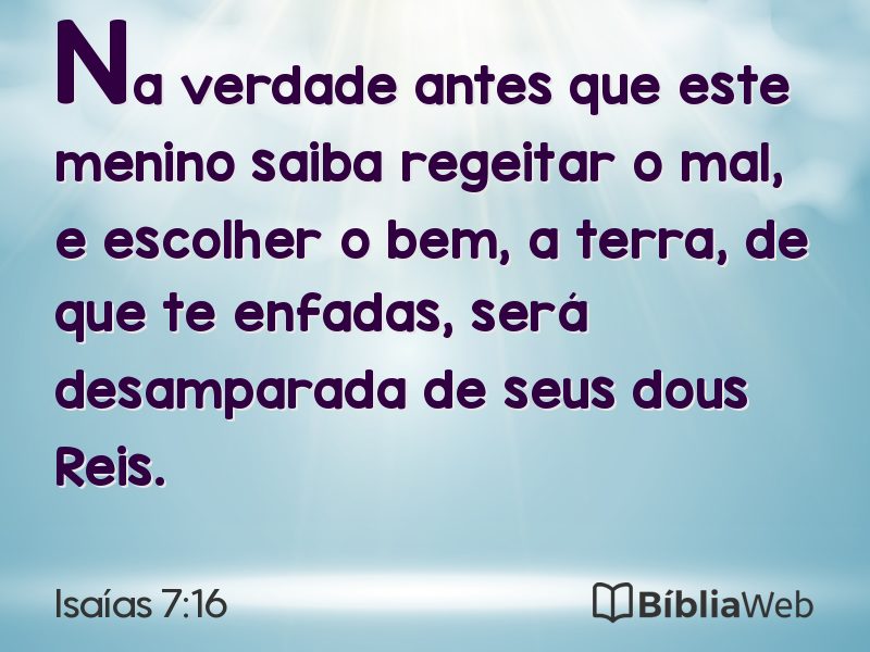 Isaías 7:16 em imagem para compartilhar