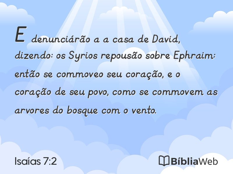 Isaías 7:2 em imagem para compartilhar