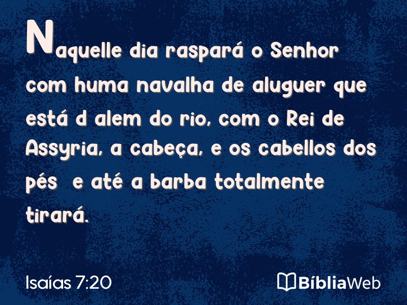 Isaías 7:20 em imagem para compartilhar