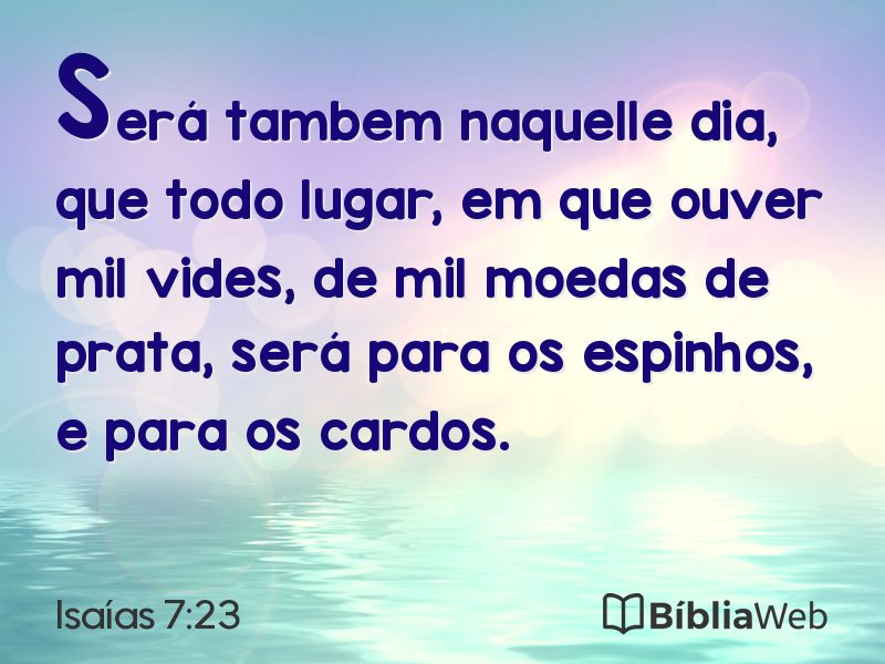 Isaías 7:23 em imagem para compartilhar