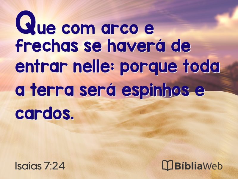 Isaías 7:24 em imagem para compartilhar