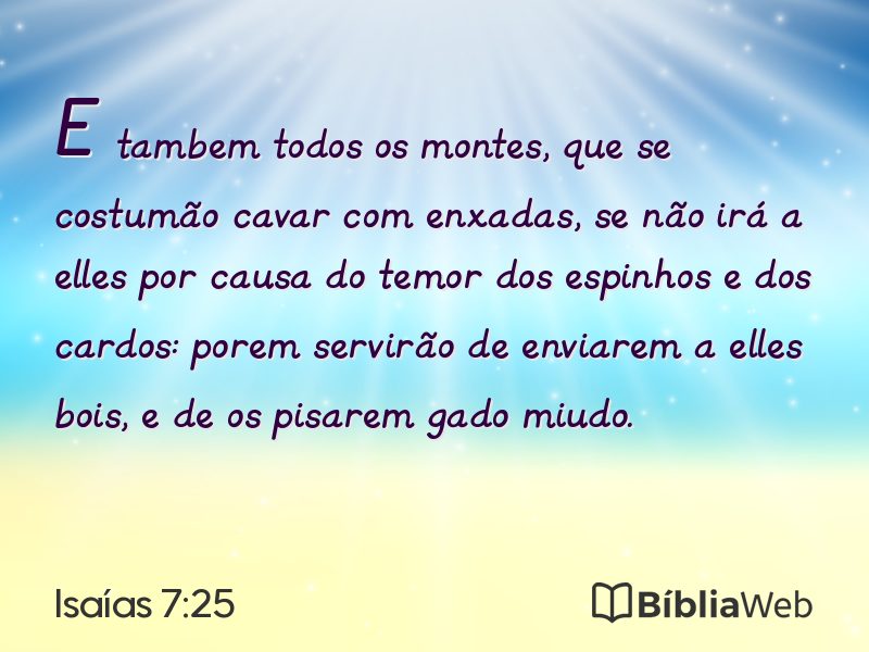 Isaías 7:25 em imagem para compartilhar
