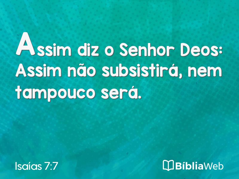 Isaías 7:7 em imagem para compartilhar