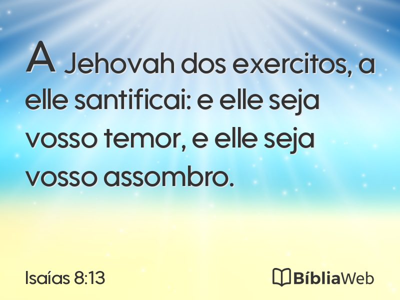 Isaías 8:13 em imagem para compartilhar