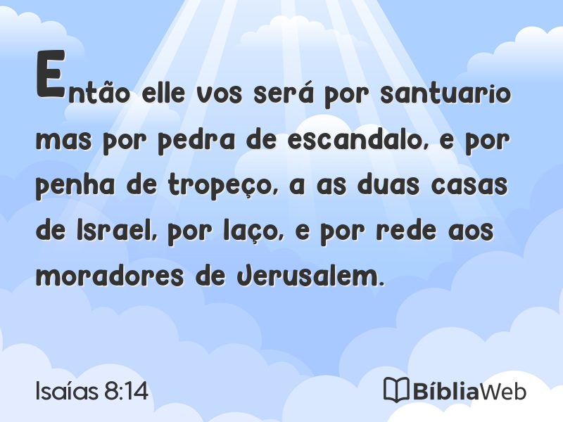 Isaías 8:14 em imagem para compartilhar