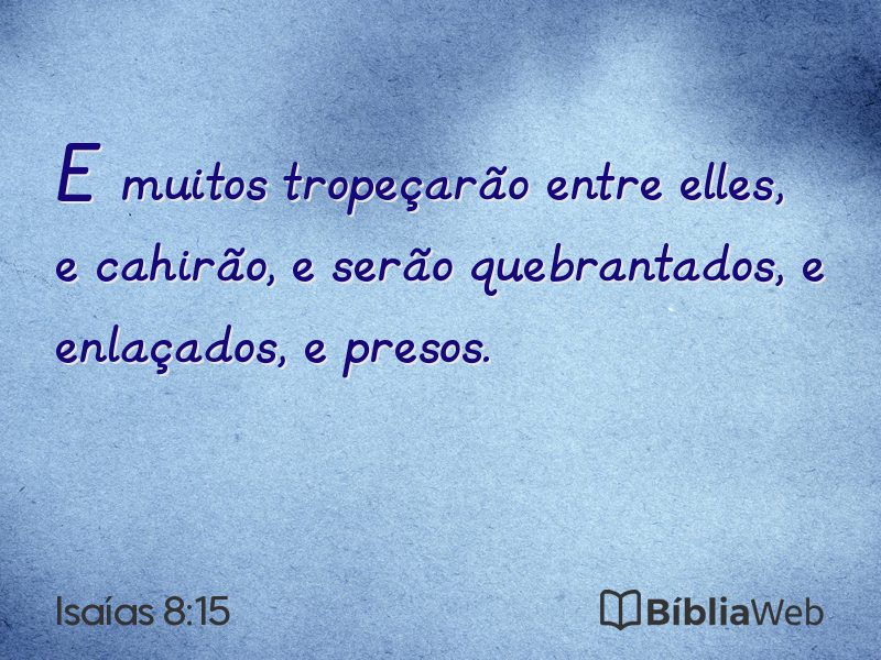 Isaías 8:15 em imagem para compartilhar