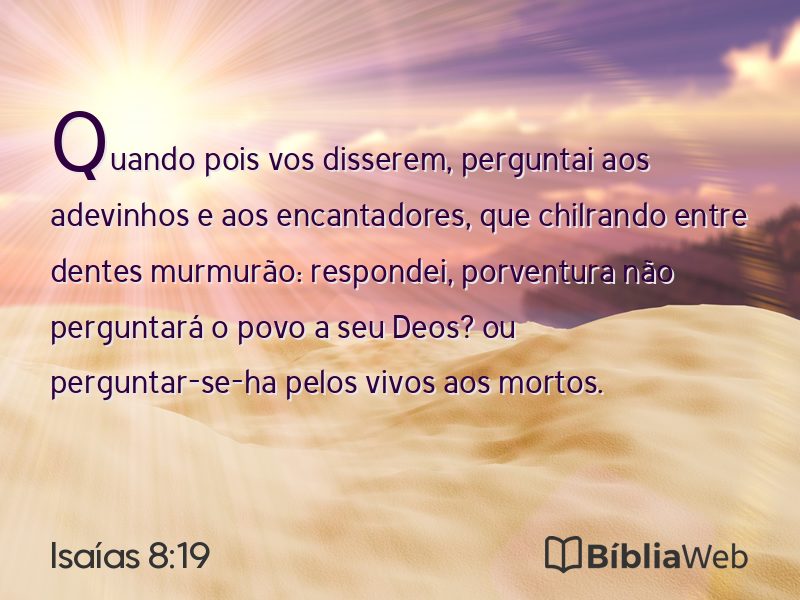 Isaías 8:19 em imagem para compartilhar
