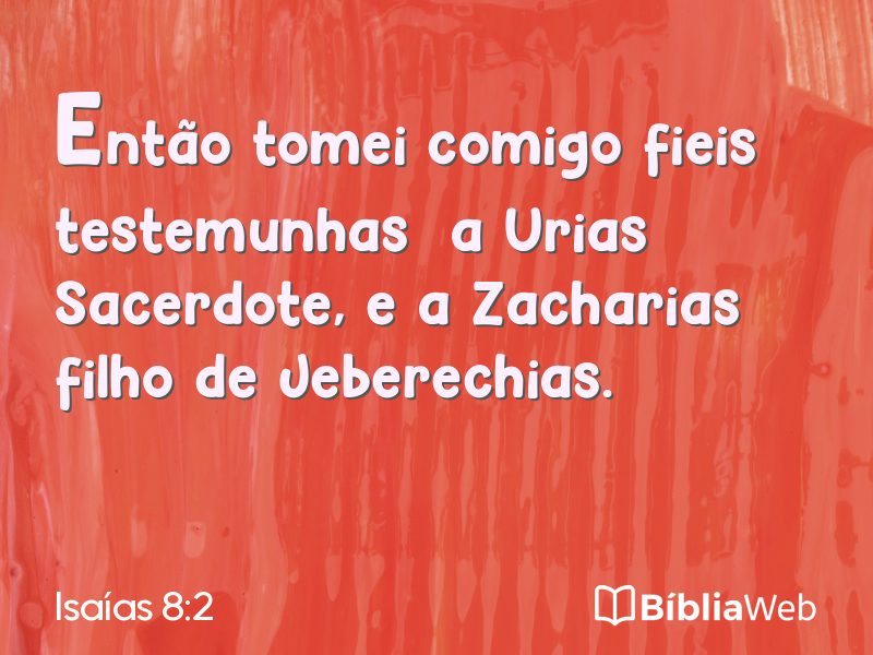 Isaías 8:2 em imagem para compartilhar