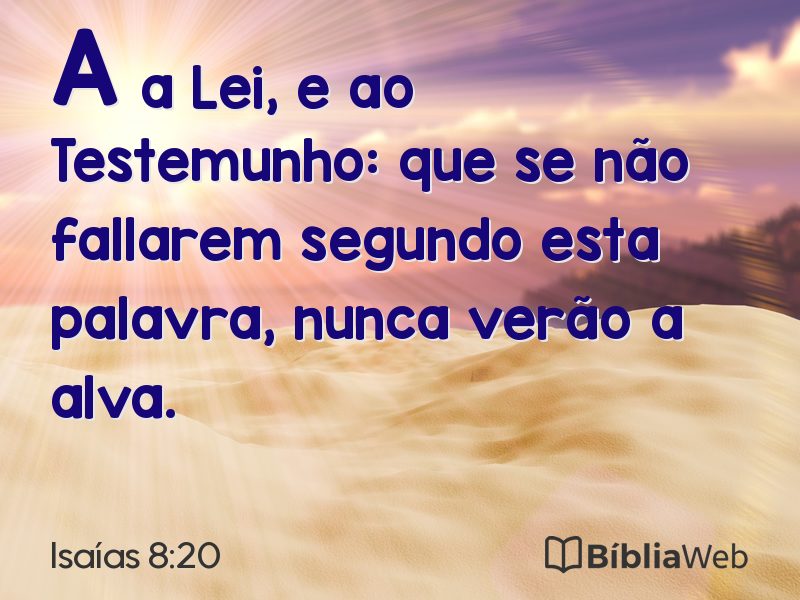 Isaías 8:20 em imagem para compartilhar