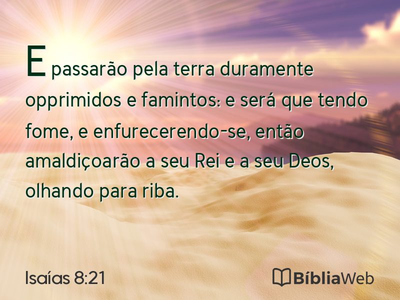 Isaías 8:21 em imagem para compartilhar
