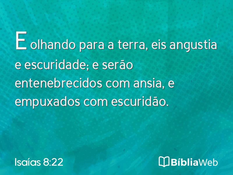 Isaías 8:22 em imagem para compartilhar