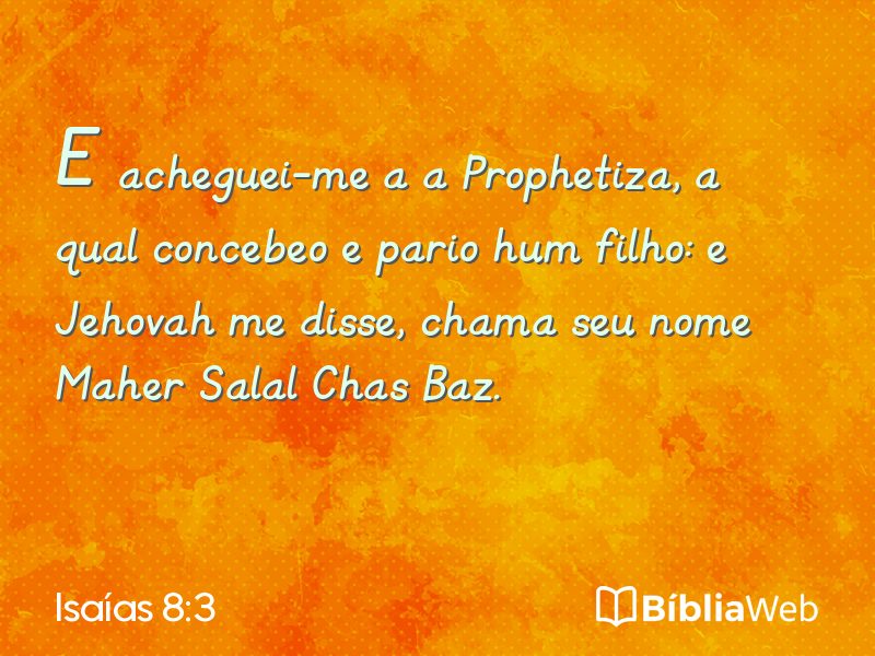 Isaías 8:3 em imagem para compartilhar