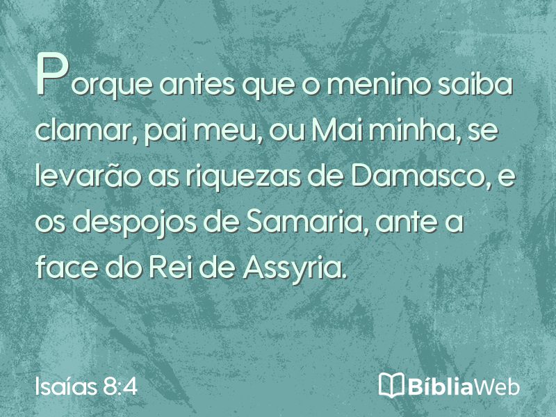 Isaías 8:4 em imagem para compartilhar