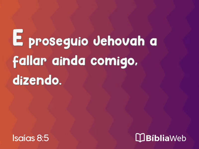 Isaías 8:5 em imagem para compartilhar