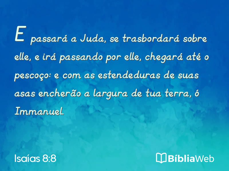 Isaías 8:8 em imagem para compartilhar