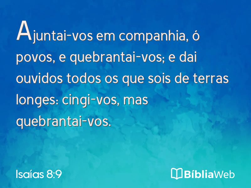 Isaías 8:9 em imagem para compartilhar