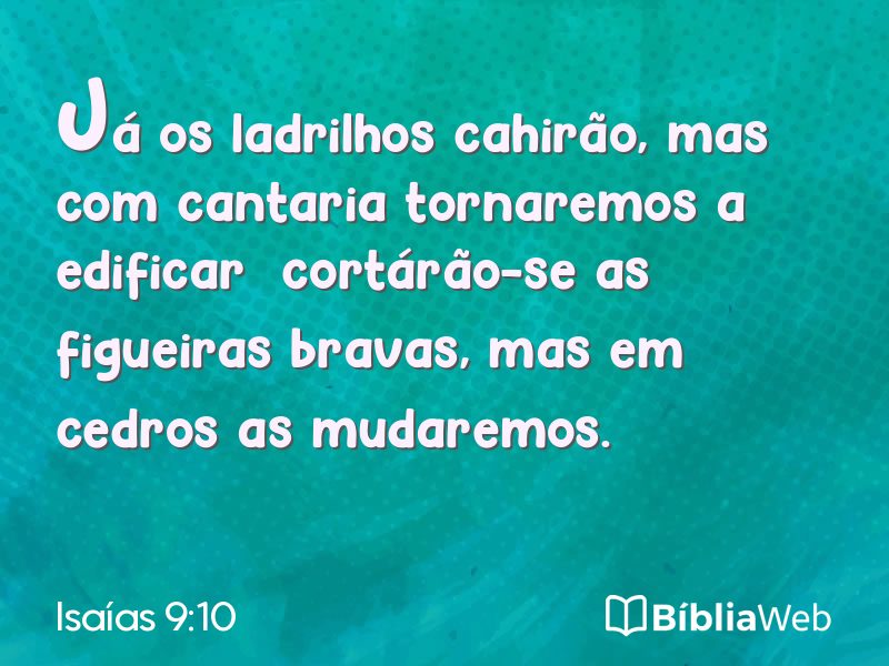 Isaías 9:10 em imagem para compartilhar