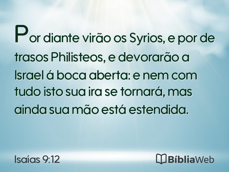 Isaías 9:12 em imagem para compartilhar
